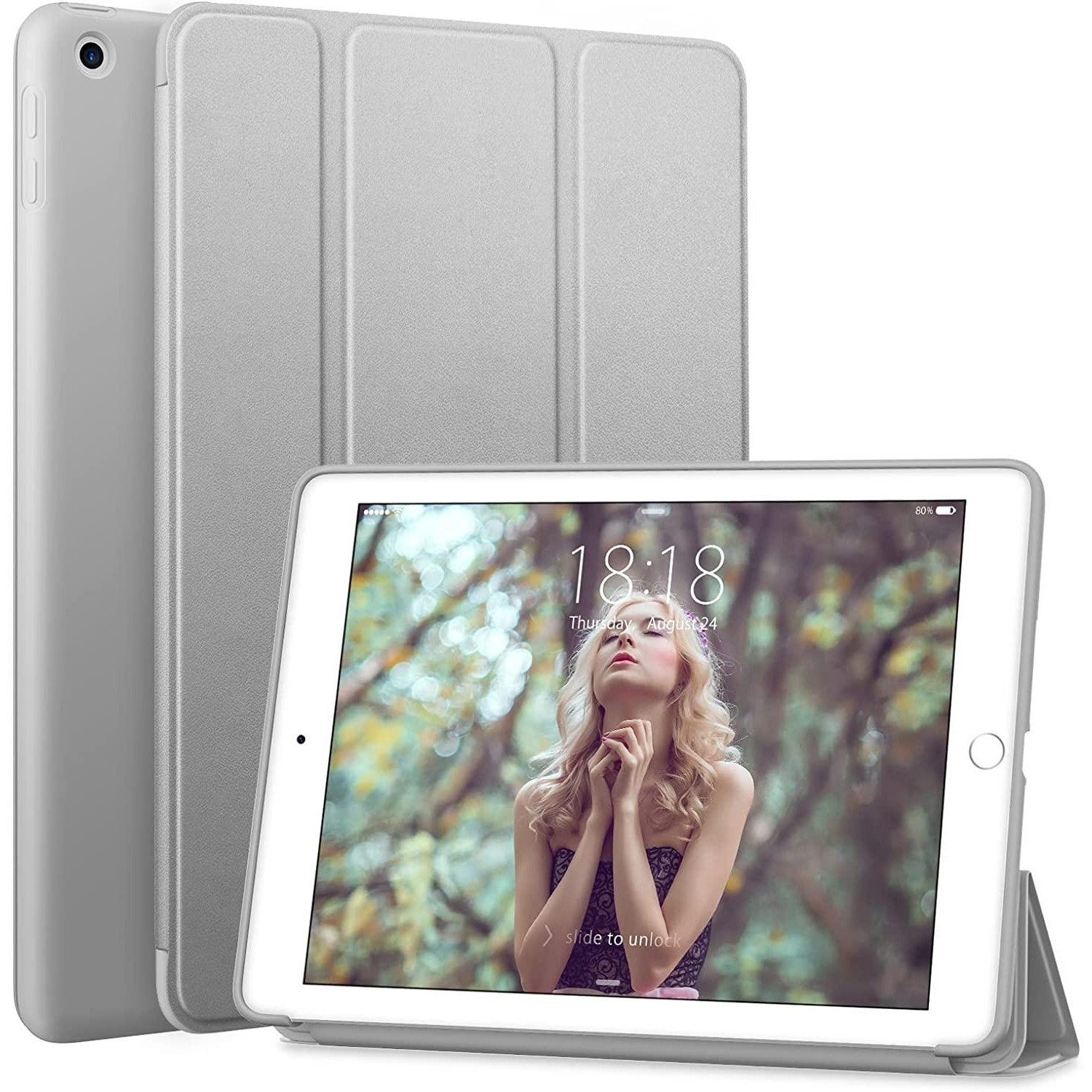 BeCover Чохол-книжка Tri Fold Soft TPU Silicone  для Apple iPad Air 4 10.9 2020/2021 Gray (706872) - зображення 1