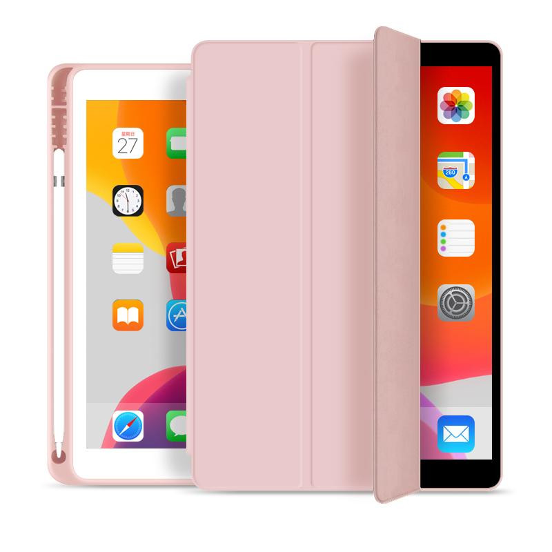 BeCover Tri Fold Soft TPU  з кріпленням Apple Pencil Apple iPad 10.2 2019/2020/2021 Pink (706745) - зображення 1