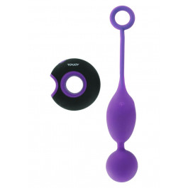 Toy Joy Вагинальные шарики с вибрацией Caresse Embrace 2, фиолетовые (8713221422668)