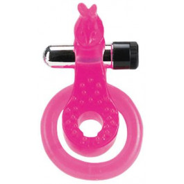SevenCreations Виброкольцо Rabbit Cock Ball Harness, розовое (4890888131837)