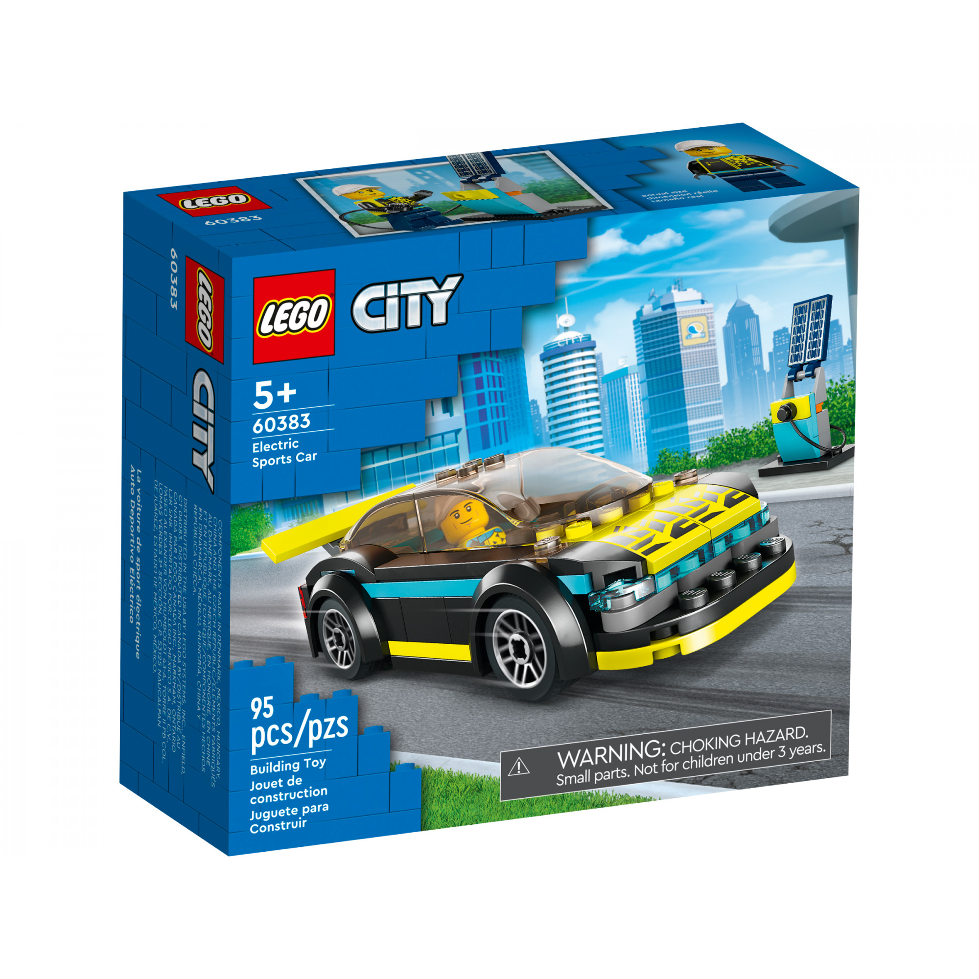  Конструктор LEGO City Електричний спортивний автомобіль 95 деталей (60383)