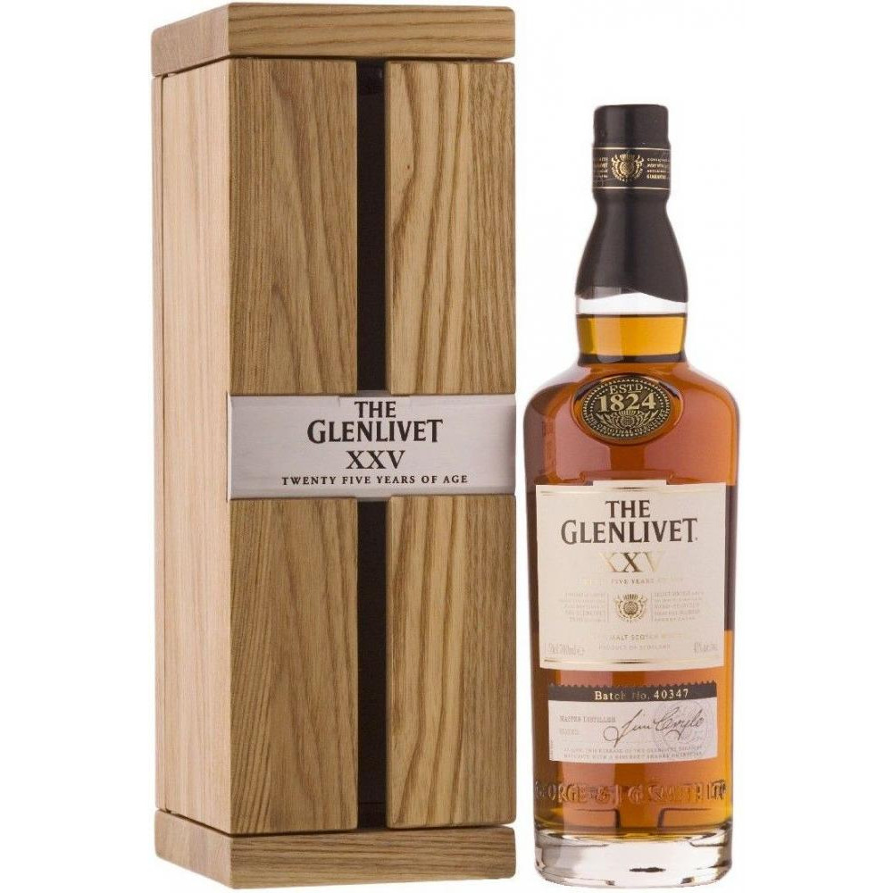 The Glenlivet Віскі The  25 Years Old, wooden box, 0.7 л (5000299226421) - зображення 1