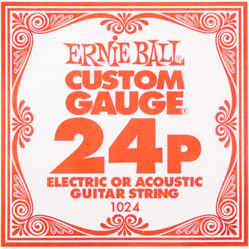 Ernie Ball Струна 1024 Plain Steel .024 - зображення 1