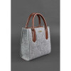 BlankNote Жіноча сумка шкіряна  bn-bag-28-felt-k Сіра - зображення 2