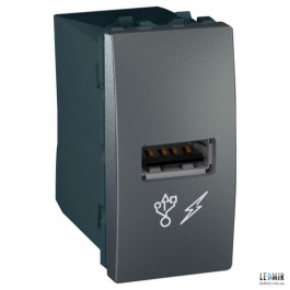 Schneider Electric Механизм USB-розетки для зарядки 1-мод. графит MGU3.428.12 Unica