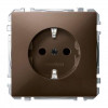 Schneider Electric Механизм розетки SCHUKO с заземляющим контактом, коричневый (MTN2300-4015) - зображення 1