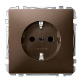 Schneider Electric Механизм розетки SCHUKO с заземляющим контактом, коричневый (MTN2300-4015)
