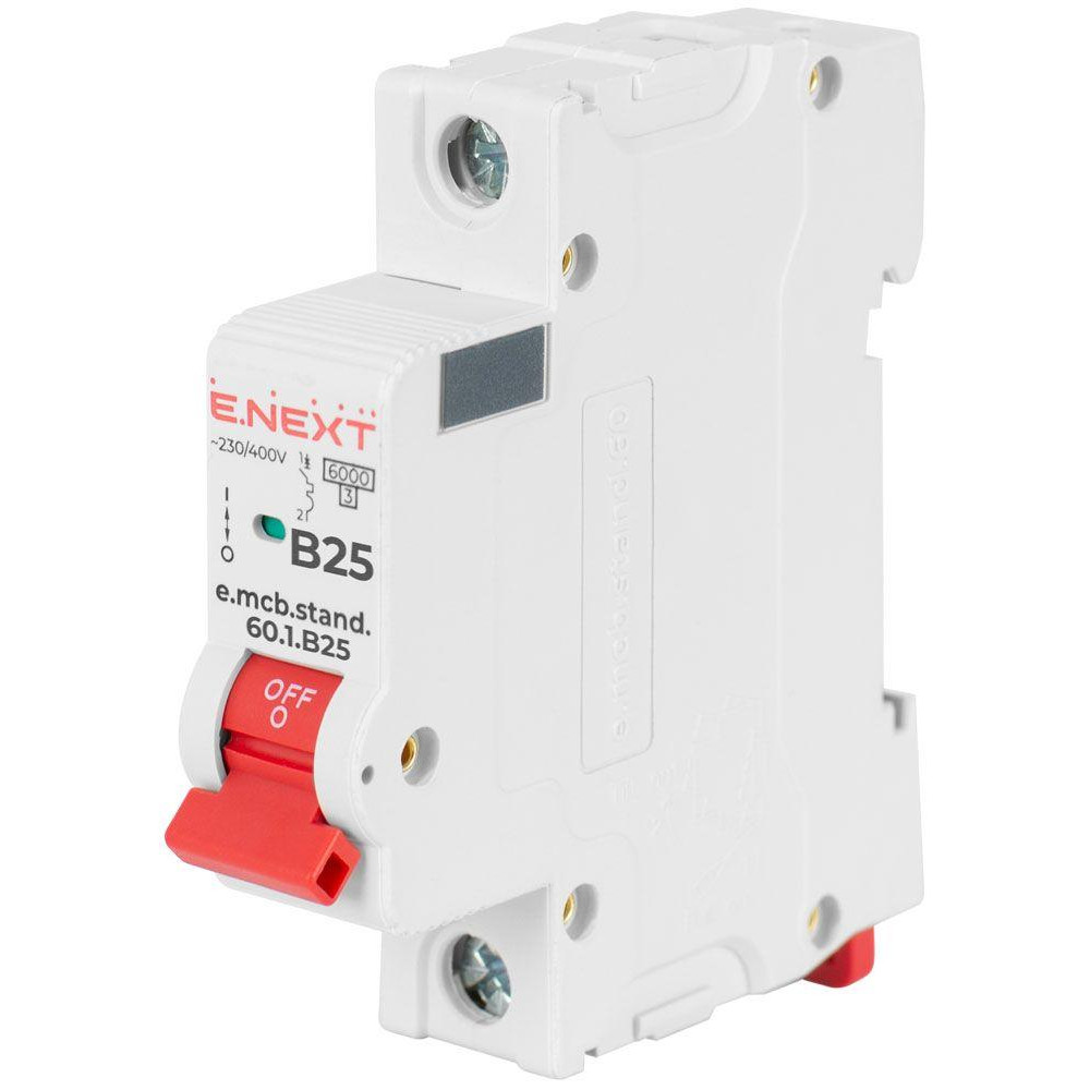 E.NEXT e.mcb.stand.60.1.B25 1р, 25А, B, 6кА (s001110) - зображення 1