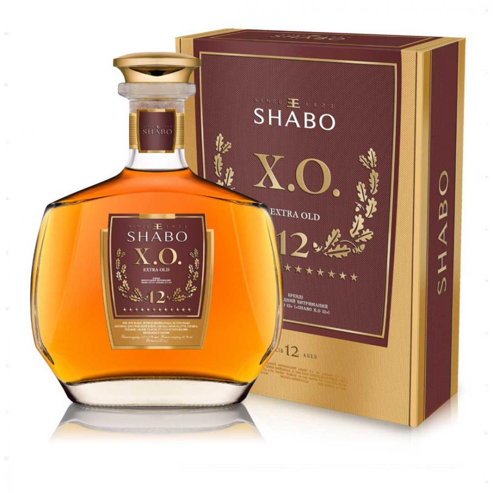 Shabo Бренді виноградний витриманий  X.O. 12 років 0,5 л 40% (4820070409222) - зображення 1