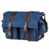 Vintage Синяя мужская сумка на плечо из плотного текстиля  (20148) - зображення 1