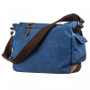 Vintage Синяя мужская сумка на плечо из плотного текстиля  (20148) - зображення 2