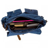 Vintage Синяя мужская сумка на плечо из плотного текстиля  (20148) - зображення 4