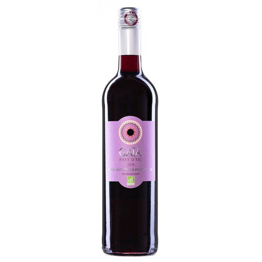 Vignerons Catalans Вино  Pays d'Oc Gaia Bio Rouge 0,75 л тихе червоне (3233960056924) - зображення 1