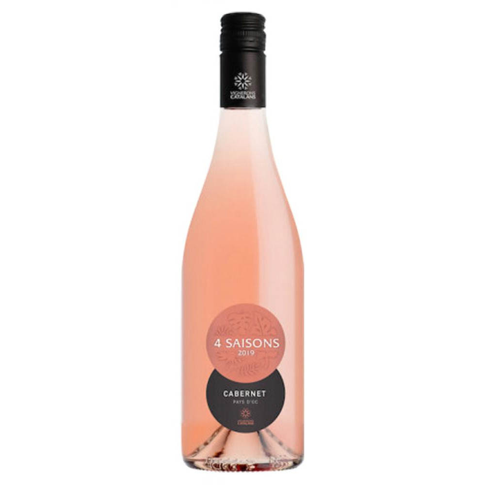 Vignerons Catalans Вино  Pays d'Oc 4 Saisons Cabernet Rose 0,75 л тихе рожеве (3233960011770) - зображення 1