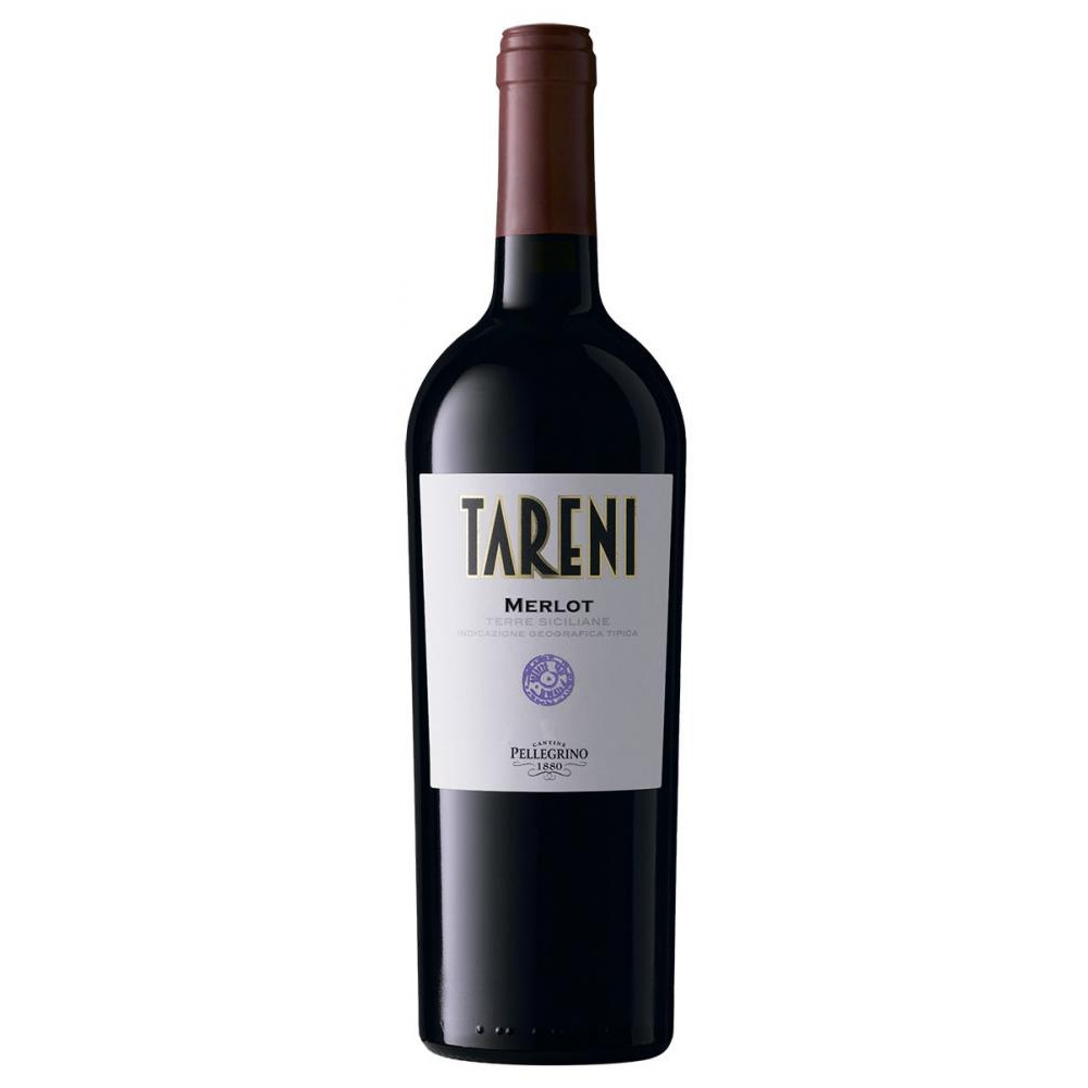 Cantine Pellegrino Вино Tareni Merlo 0,75 л напівсухе тихе червоне (8004445108101) - зображення 1