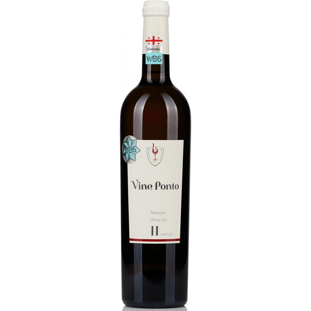 Vine Ponto Вино  Rkatsiteli 0,75 л сухе тихе біле (4860110320049) - зображення 1