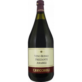 Cavicchioli Вино  Vino Rosso Frizante Amabile 1,5 л напівсолодке ламбруско (lambrusco) червоне (8001900081030)