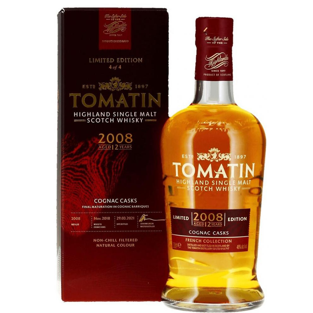 Tomatin 12 Y.O French Collection Cognac віскі 0,7 л (5018481101166) - зображення 1