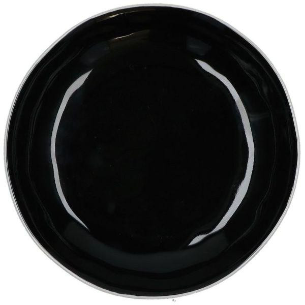 Unitable Тарілка для супу 20,5 см Shiny Black NOIR  Rose&Tulipani R133400002 - зображення 1
