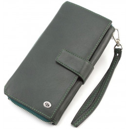 ST Leather Женский кожаный кошелек с отделениями для карт и купюр  (16508) (ST228 Green)