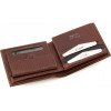 Karya Шкіряний чоловічий гаманець у коричневому кольорі під картки та дрібниця  (19894) - зображення 4