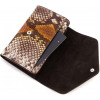 Karya Шкіряний жіночий гаманець коричневого кольору з принтом під змію  (19983) - зображення 5
