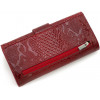 Karya Червоний жіночий великий гаманець із натуральної шкіри з фактурою змії  (19512) - зображення 3