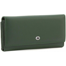 ST Leather Темно-зелений багатофункціональний жіночий гаманець з натуральної шкіри  (19090)