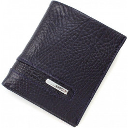   Karya Темно-синій чоловічий тонкий гаманець із якісної шкіри без фіксації  (19835)
