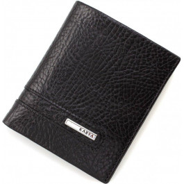   Karya Невеликий шкіряний чоловічий гаманець чорного кольору без застібки  (19838)