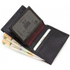 Karya Невеликий шкіряний чоловічий гаманець чорного кольору без застібки  (19838) - зображення 5