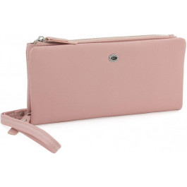 ST Leather Жіночий шкіряний гаманець-клатч світло-рожевого кольору з відділенням для телефону  (15406)