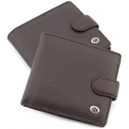 ST Leather Коричневый кожаный кошелек под купюры, карточки и монеты  (18813) (ST153 Coffee)