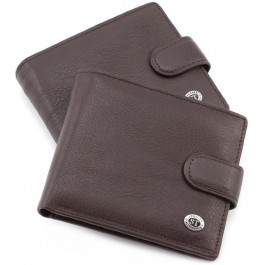 ST Leather Коричневый кожаный кошелек на кнопке  (18806) (ST104 Coffee)