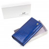 ST Leather Лаковый синий кошелек с узором под рептилию  (16309) (S1001A Blue) - зображення 6