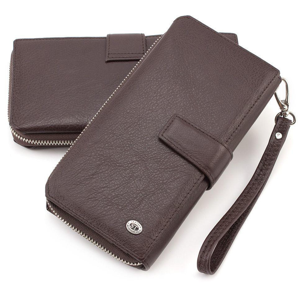 ST Leather Коричневый кожаный кошелек большого размера  (16509) (ST228 Coffee) - зображення 1