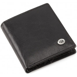 ST Leather Мужской кожаный кошелек с одним отделением для купюр  (16547) (B-MS33 black)