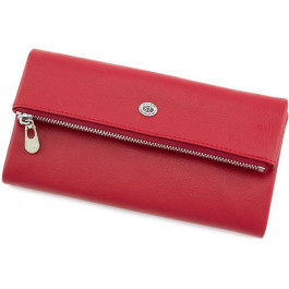 ST Leather Оригинальный женский кошелек с отделением на молнии  (17644) (ST269 red)