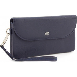 ST Leather Крупный темно-синий кошелек-клатч из натуральной кожи  (14031) (ST023 blue)