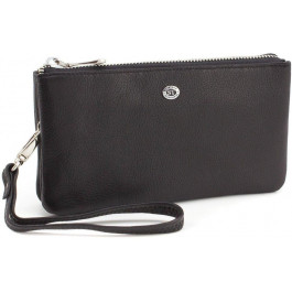 ST Leather Просторный кошелек-клатч из натуральной кожи в черном цвете  (15330) (ST008 black)