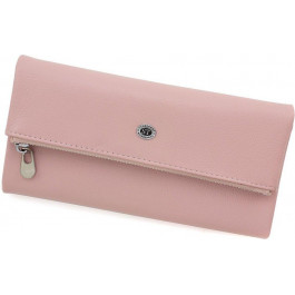 ST Leather Светло-розовый кошелек из натуральной кожи флотар на кнопке  (15340) (ST269 pink)