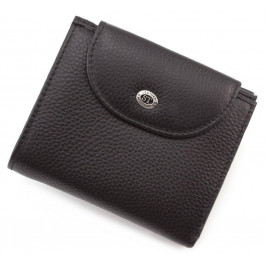 ST Leather Маленький кожаный кошелек на кнопке  (17382) (ST410-BLACK)