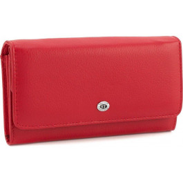 ST Leather Большой красный женский кошелек из фактурной кожи  (15350) (ST020 red)