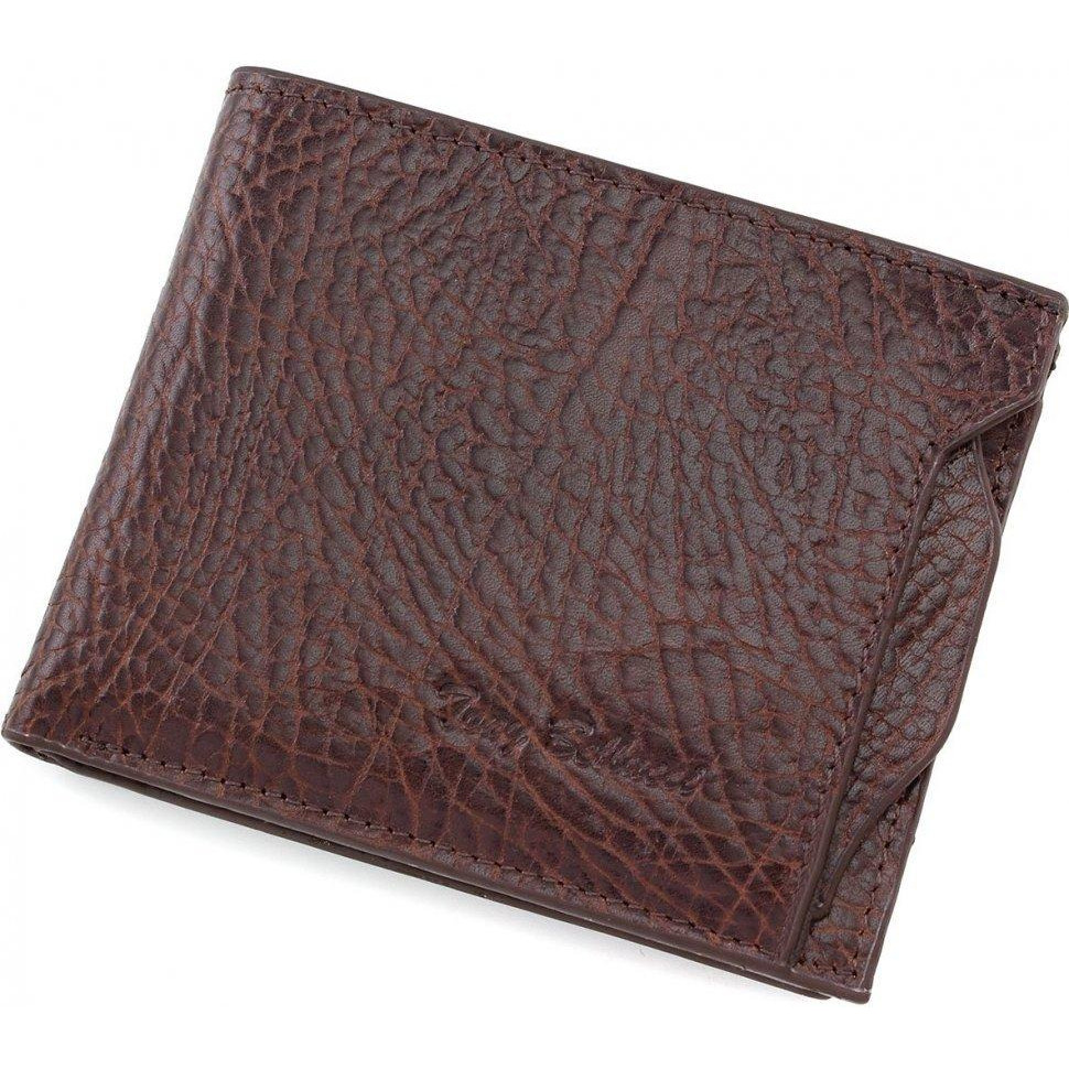 Tony Bellucci Темно-коричневое портмоне из фактурной кожи без фиксации  (10688) (T151-896) - зображення 1