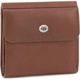 ST Leather Небольшой женский кошелек коричневого цвета из натуральной кожи  (14017)