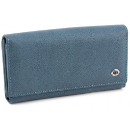 ST Leather Женский кошелек на кнопке с блоком для карточек  (16668) (ST246 Light Blue New)