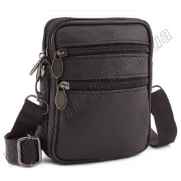 Leather Collection Небольшая кожаная сумочка на пояс и через плечо  (10043) (9950 black)