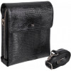 Desisan Черная наплечная сумка из натуральной кожи с тиснением  (3026-143) - зображення 4