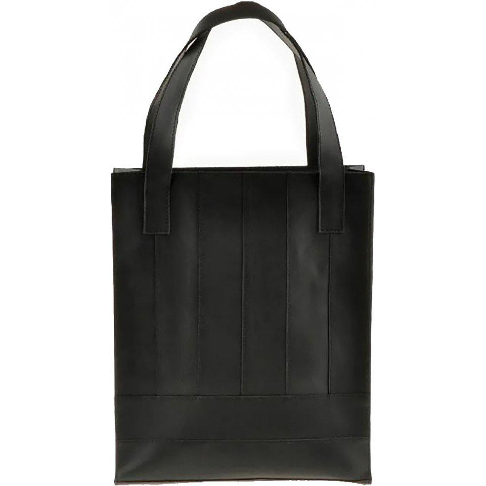 BlankNote Черная сумка шоппер из натуральной кожи на молнии  Бэтси (12637) - зображення 1