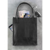 BlankNote Черная сумка шоппер из натуральной кожи на молнии  Бэтси (12637) - зображення 4